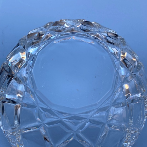 Serving Cut Glass Bowl with Gold Trim - Picture 3 of 5